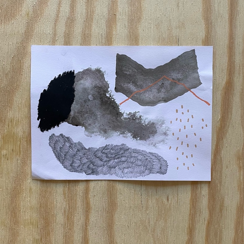 Abstract mixed media art